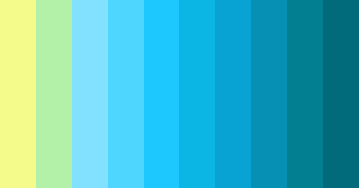 Download neon blue color palette PNG image (landscape)