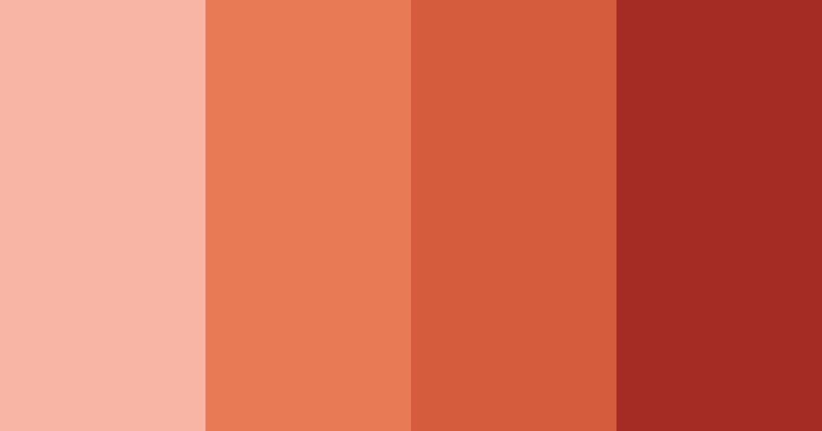 Download coral dawn embrace color palette PNG image (landscape)