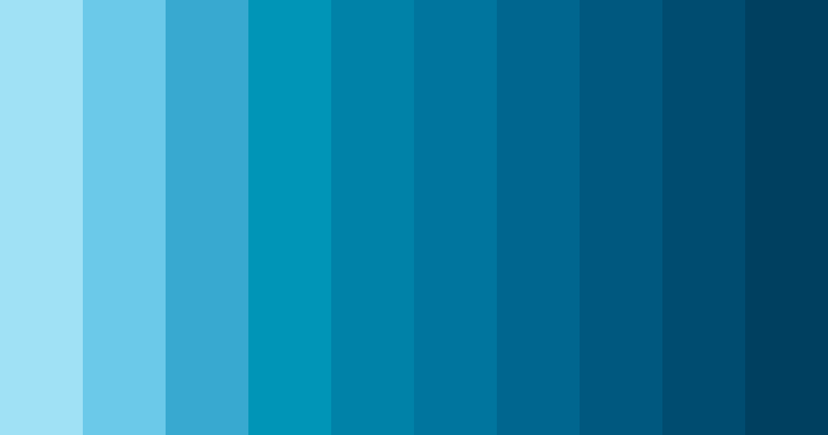 Download cyan cascade color palette PNG image (landscape)