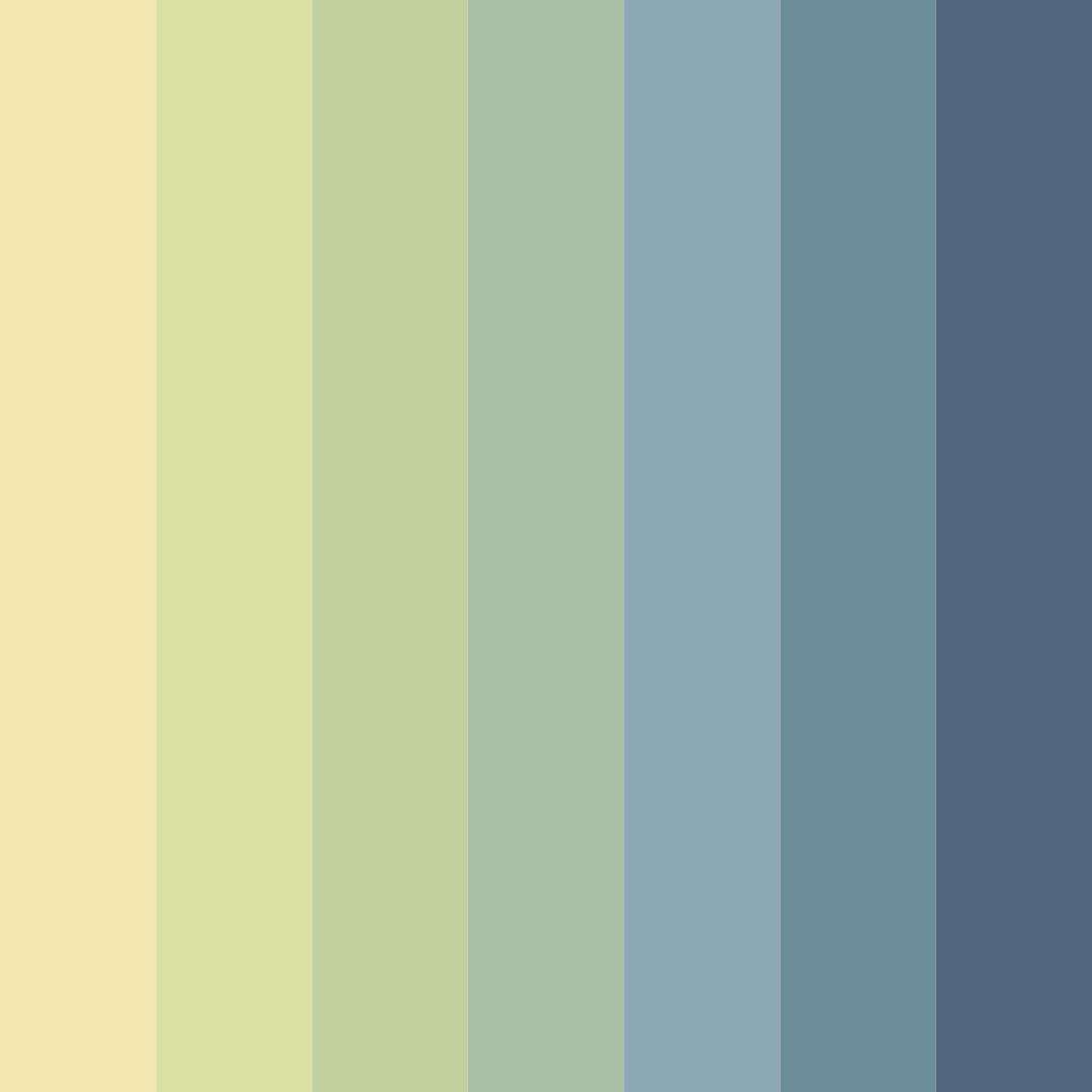 Download serene forest hues color palette PNG image (square)