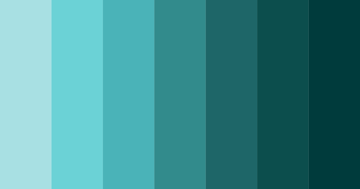 Download teal ocean vibes color palette PNG image (landscape)