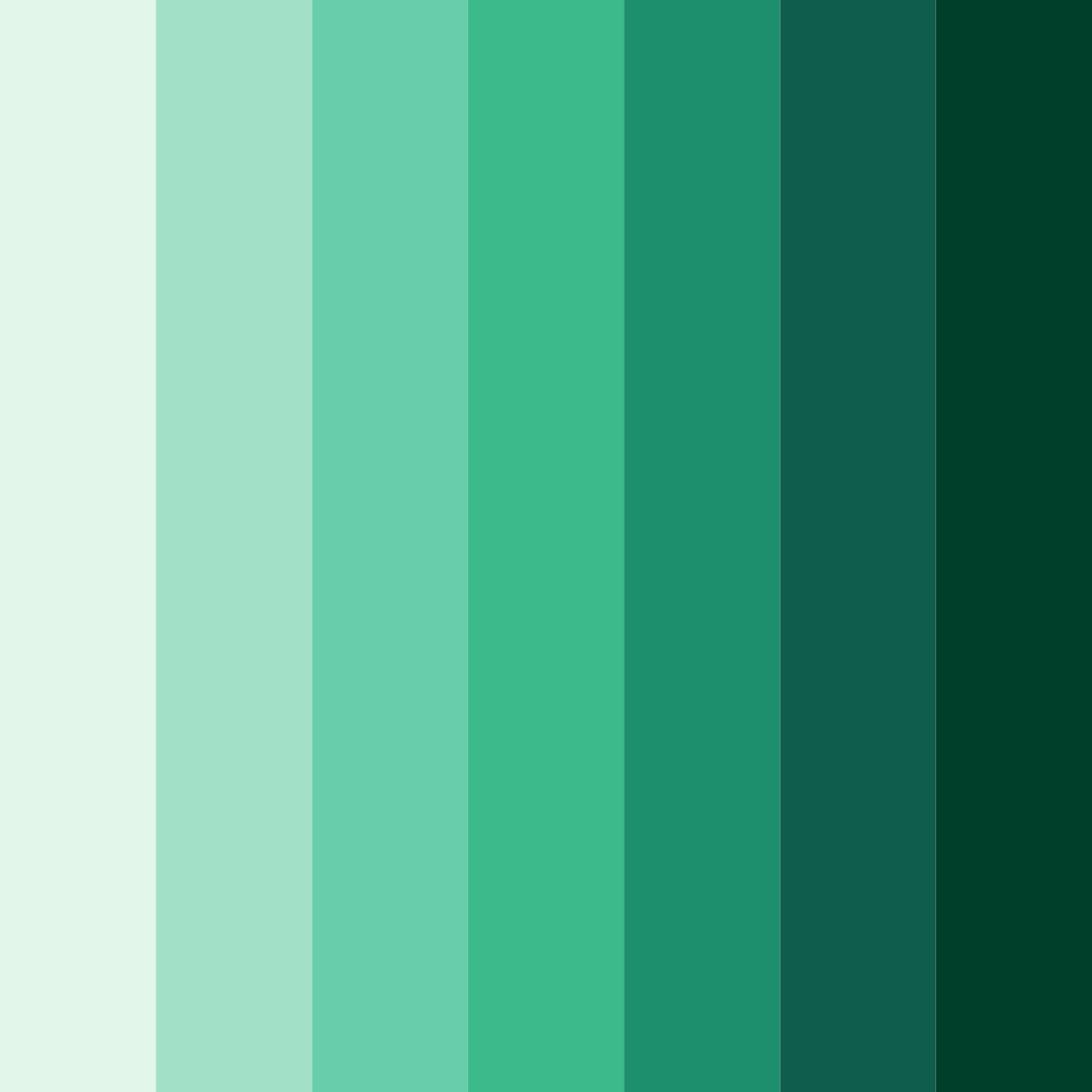 Download emerald awakening color palette PNG image (square)