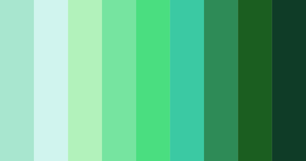 Download emerald oasis color palette PNG image (landscape)