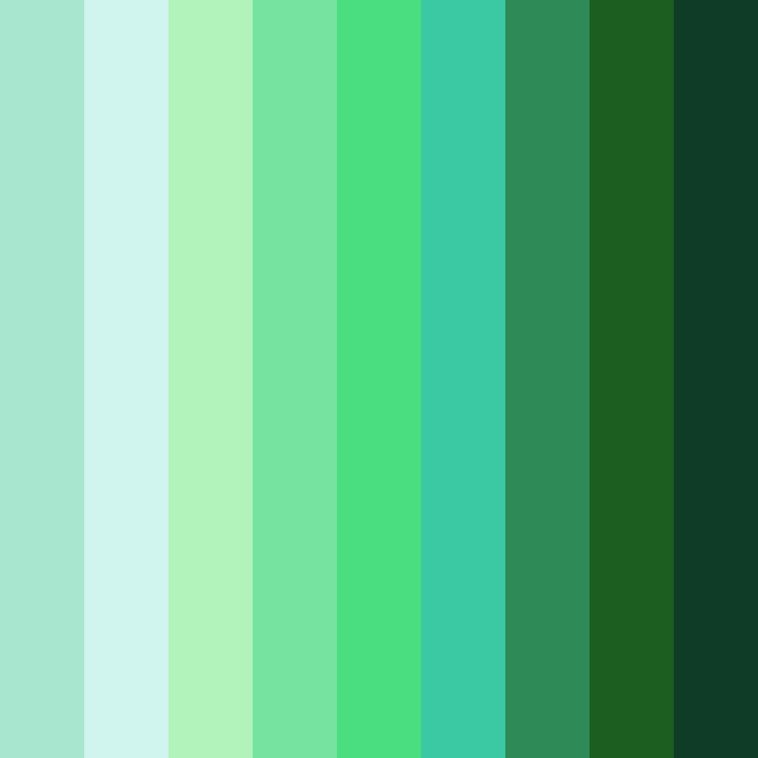 Download emerald oasis color palette PNG image (square)