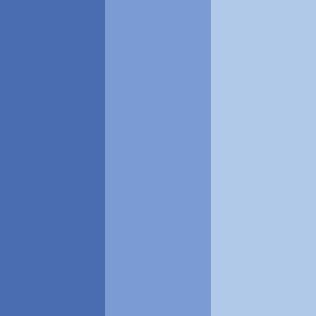 Download shades of blue color palette PNG image (square)