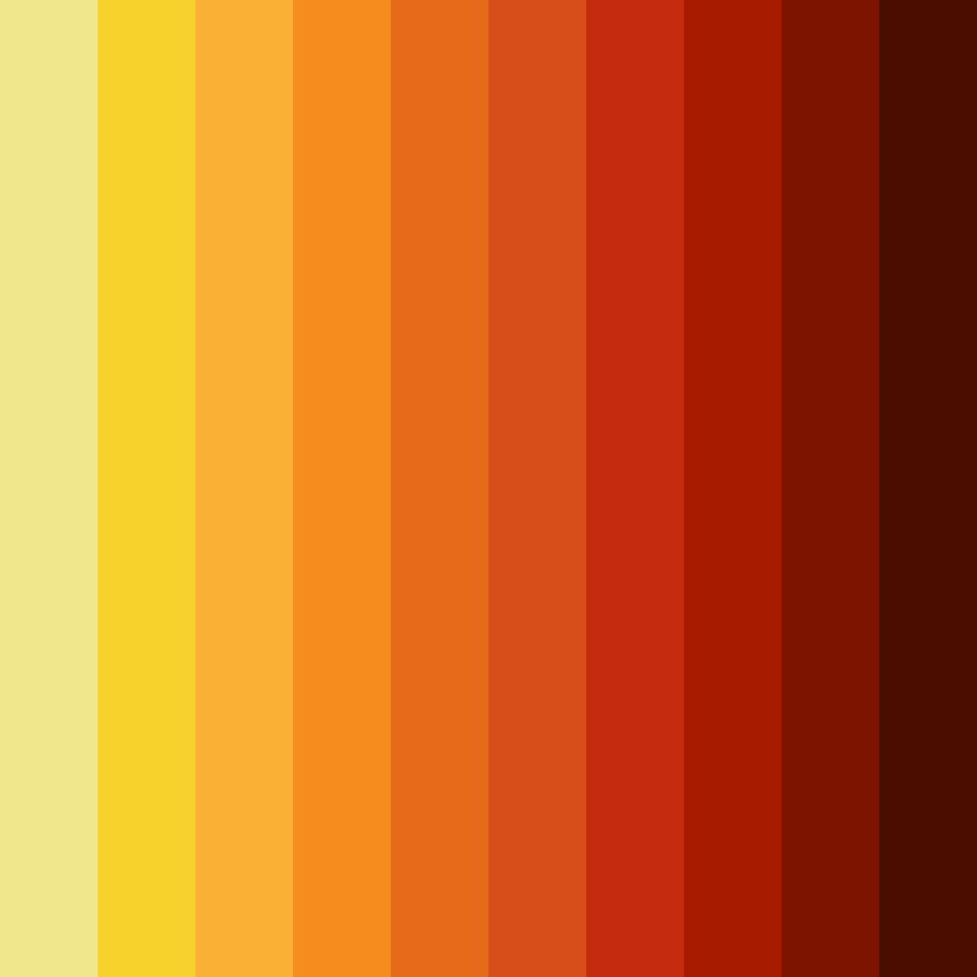 Download golden ember sunset color palette PNG image (square)