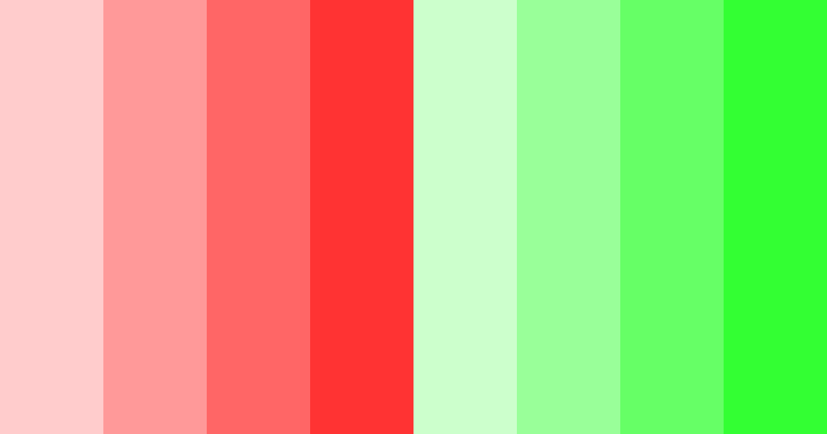 Download red and green harmony color palette PNG image (landscape)