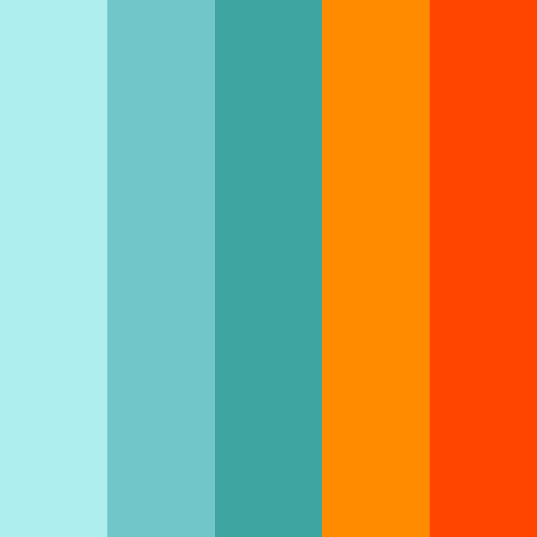 Download tropical sunset color palette PNG image (square)