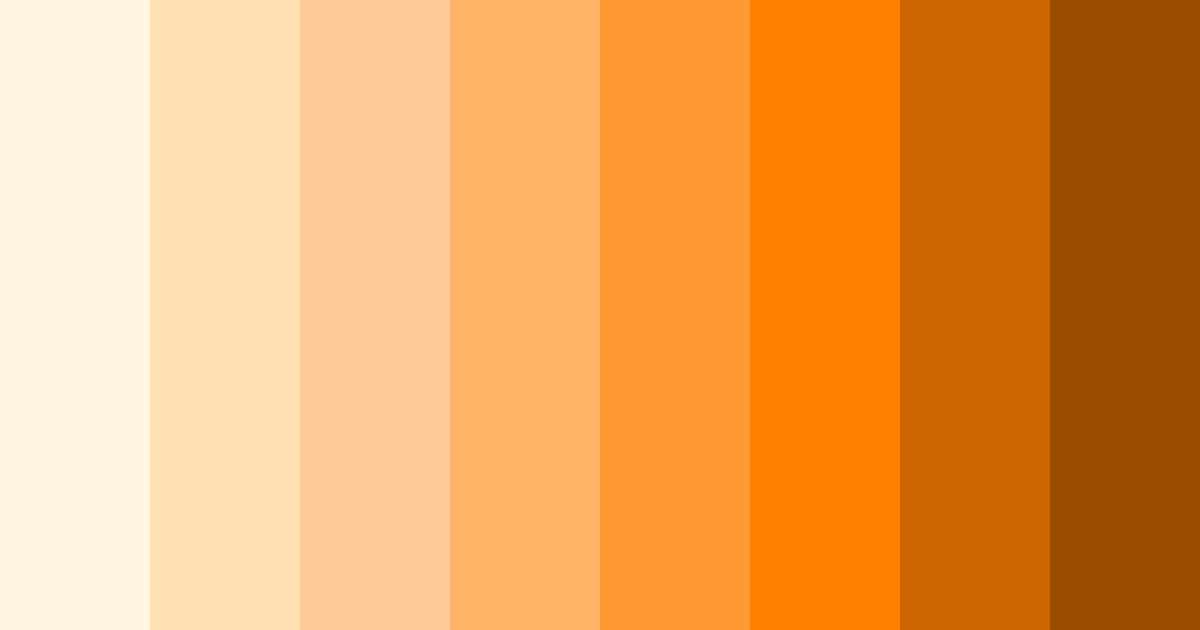 Download creamy orange color palette PNG image (landscape)
