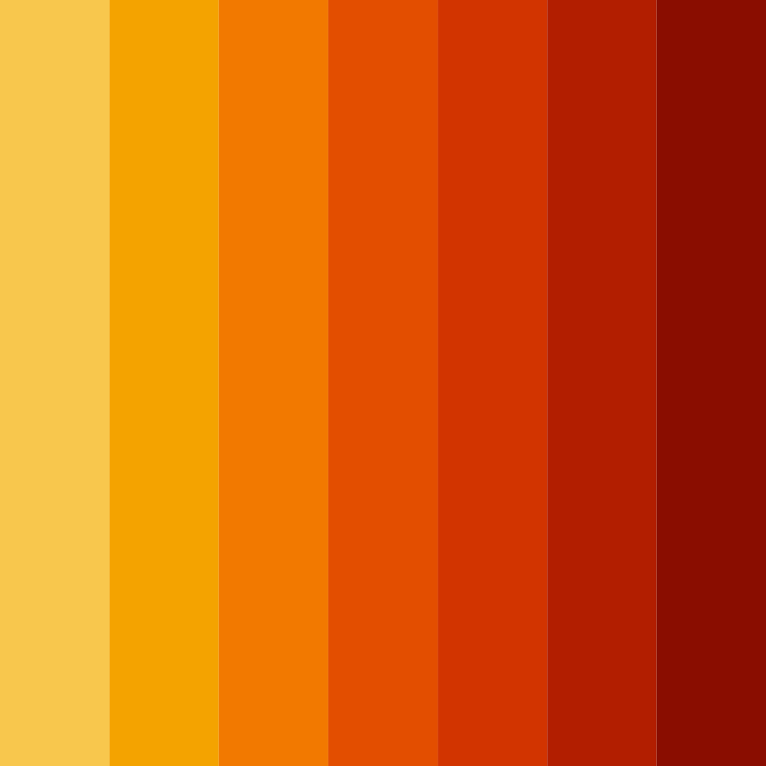 Download bold orange color palette PNG image (square)