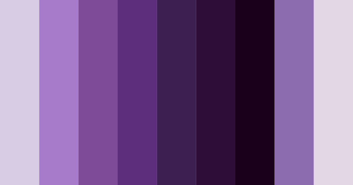 Download shades of royal purple color palette PNG image (landscape)