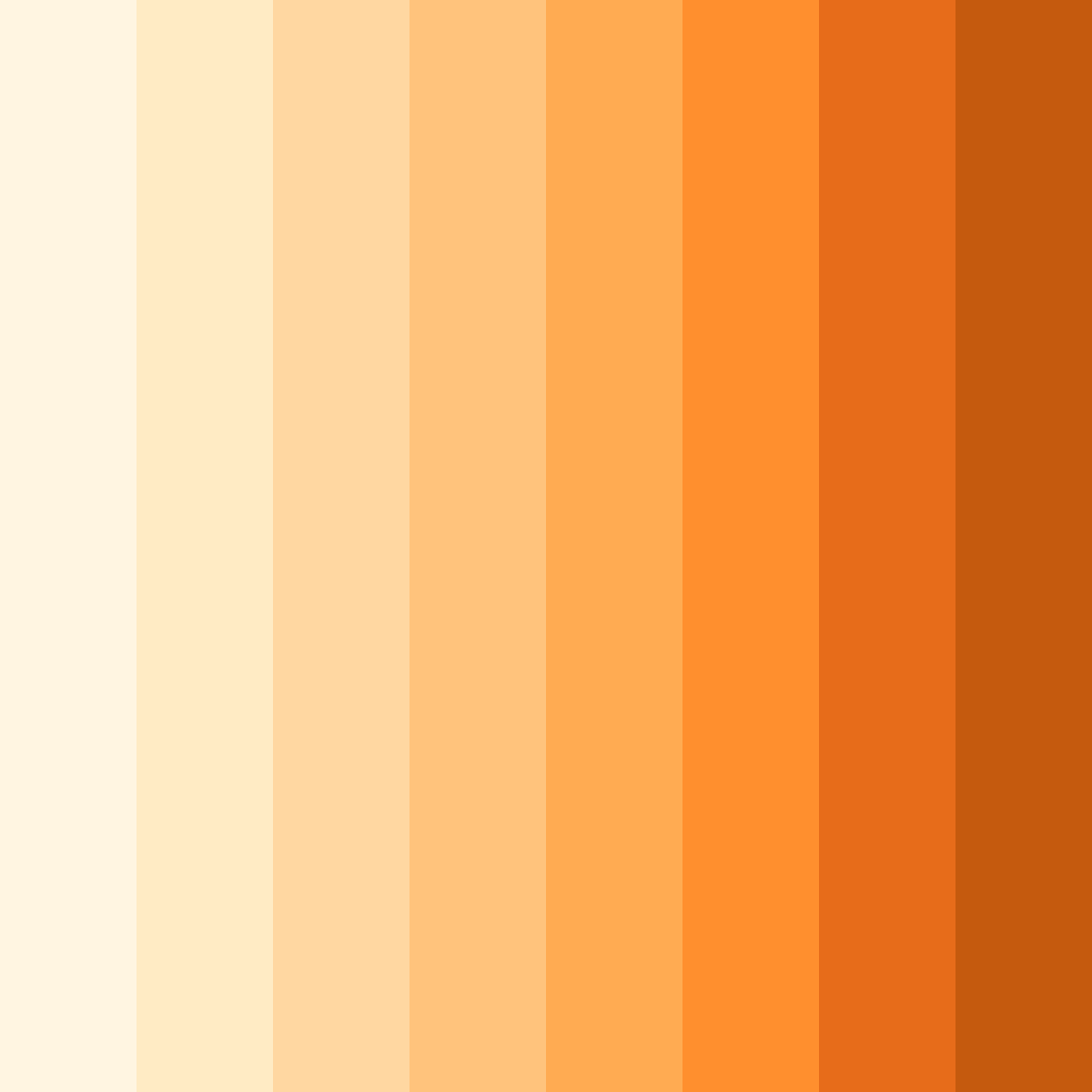 Download creamy sunset color palette PNG image (square)