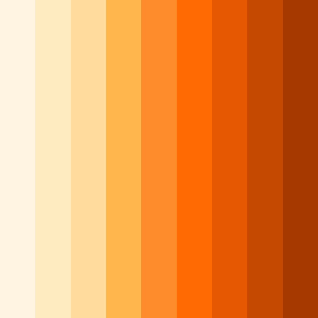 Download vibrant orange color palette PNG image (square)