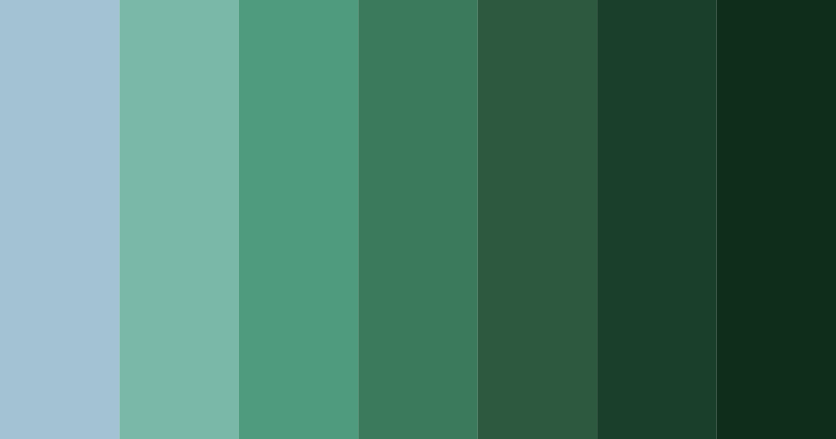 Download emerald depths color palette PNG image (landscape)