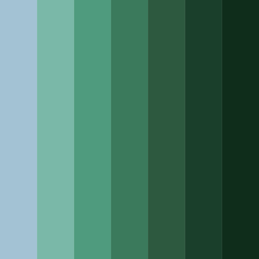 Download emerald depths color palette PNG image (square)