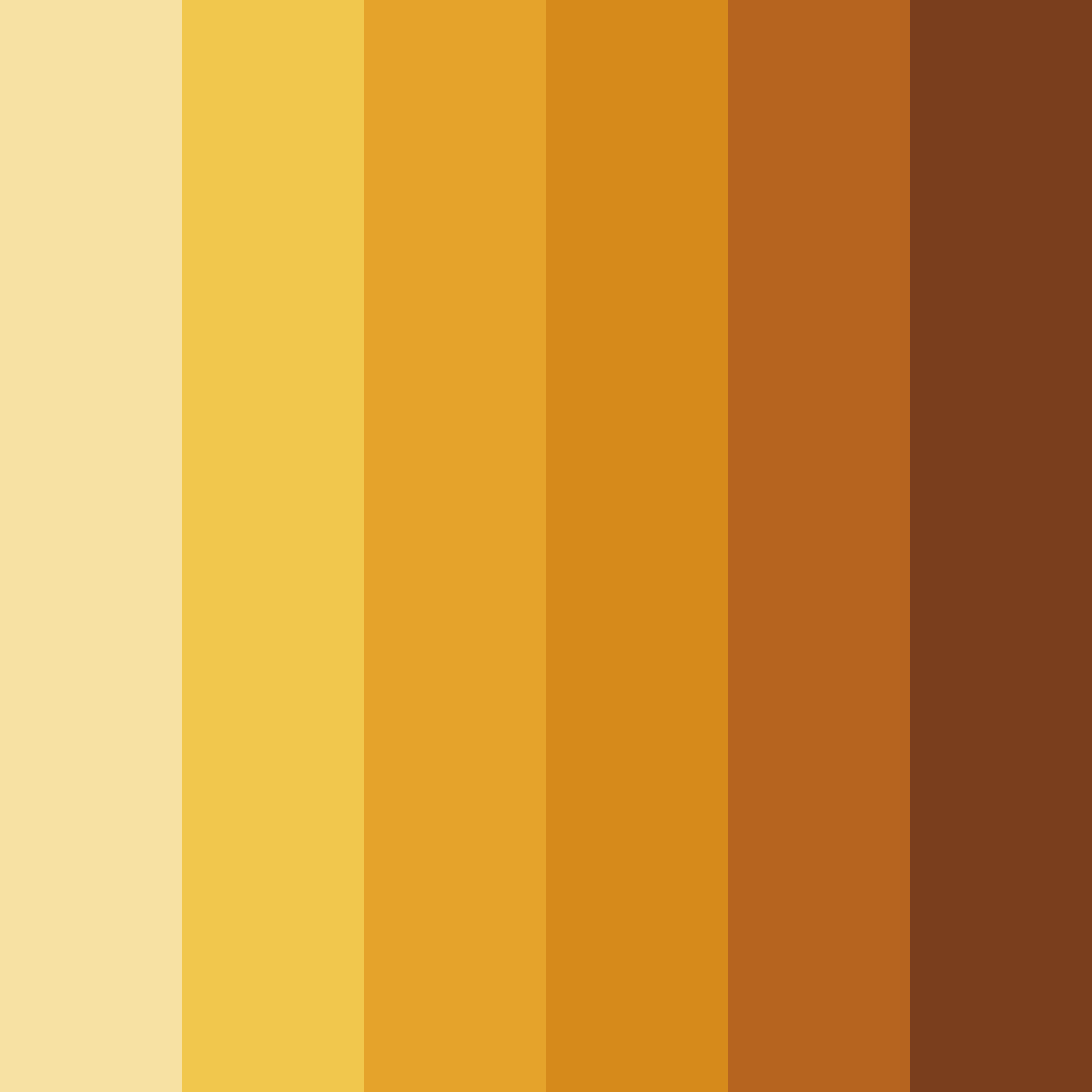 Download shades of yellow brown color palette PNG image (square)