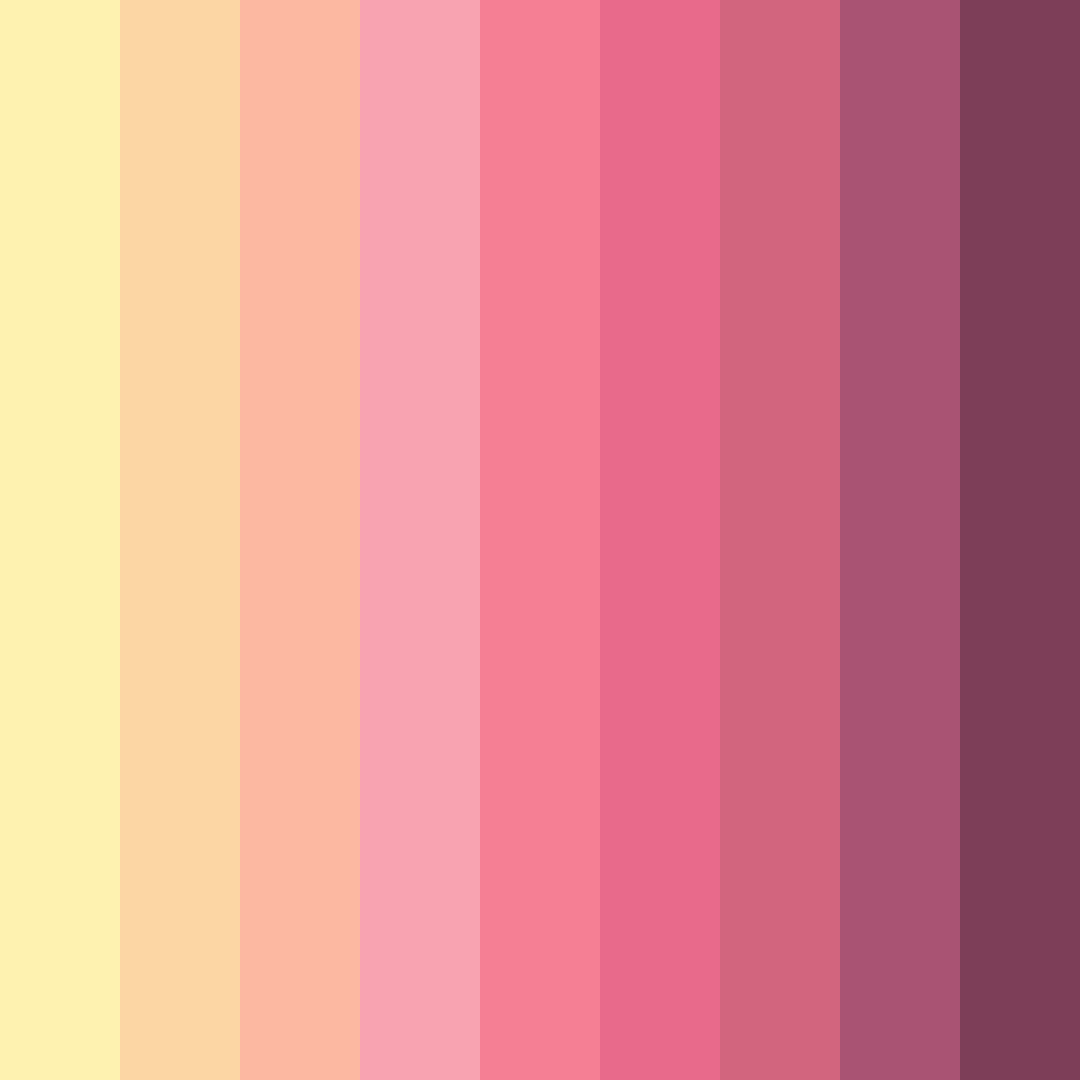 Download cozy yellow pink sunset color palette PNG image (square)