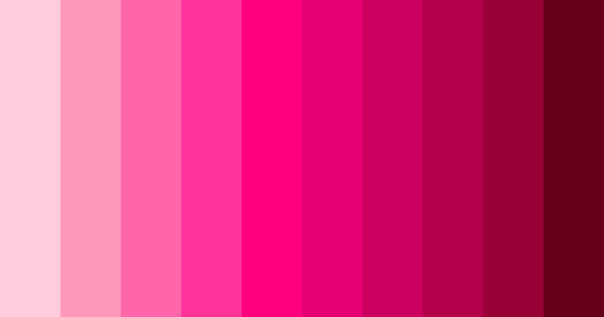 Download vibrant hot pink color palette PNG image (landscape)