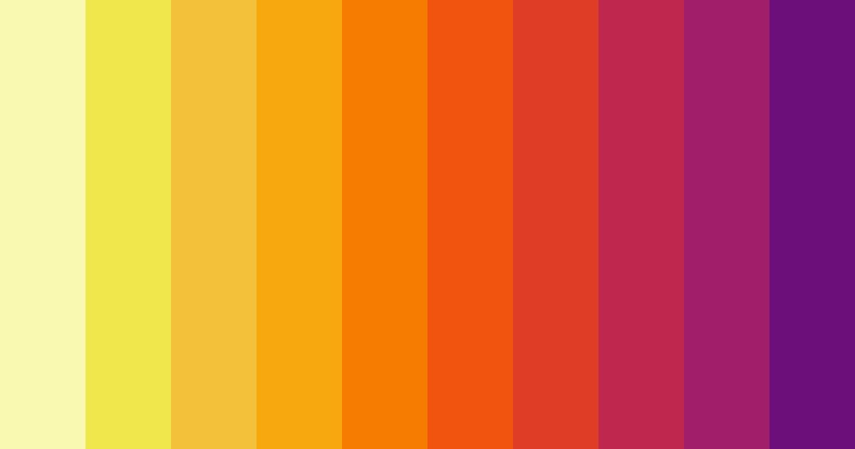 Download vibrant yellow orange red color palette PNG image (landscape)