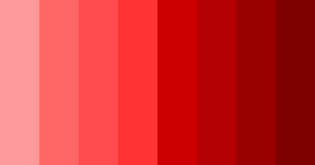 Download shades of red color palette PNG image (landscape)