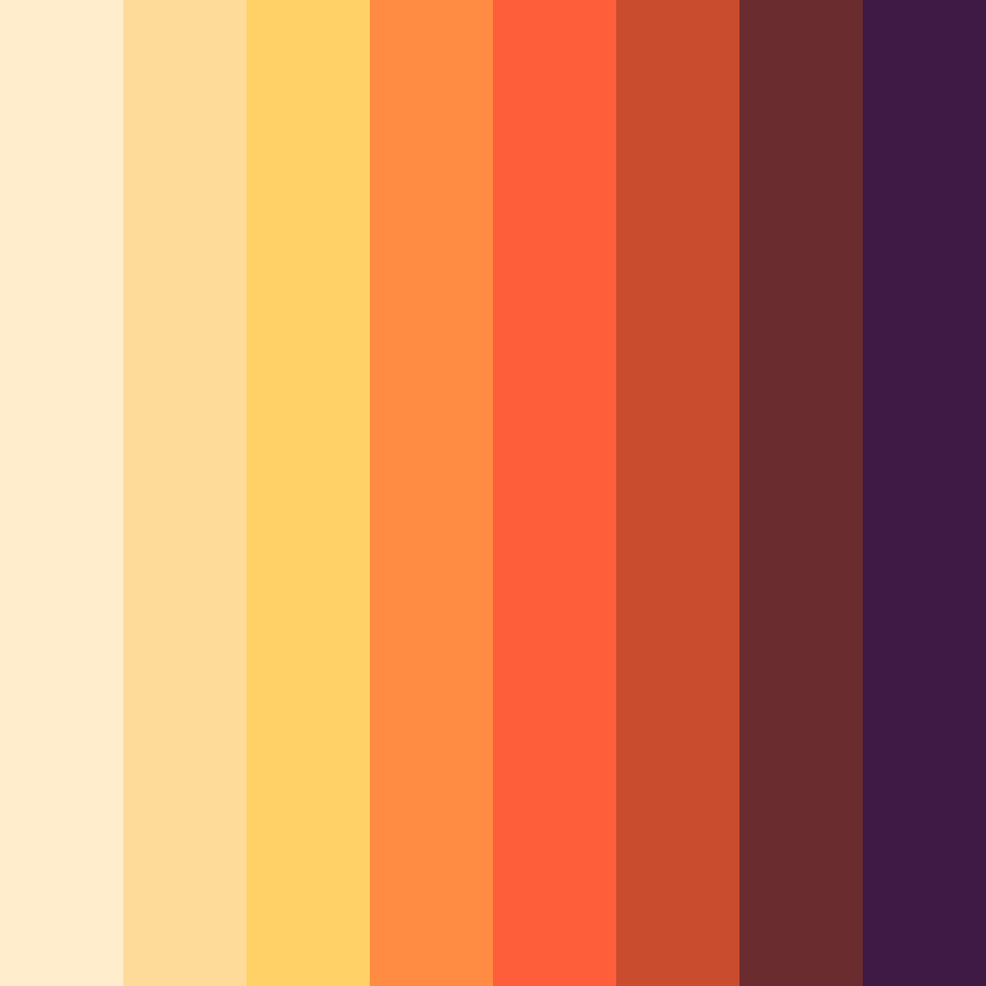Download warm sunset color palette PNG image (square)