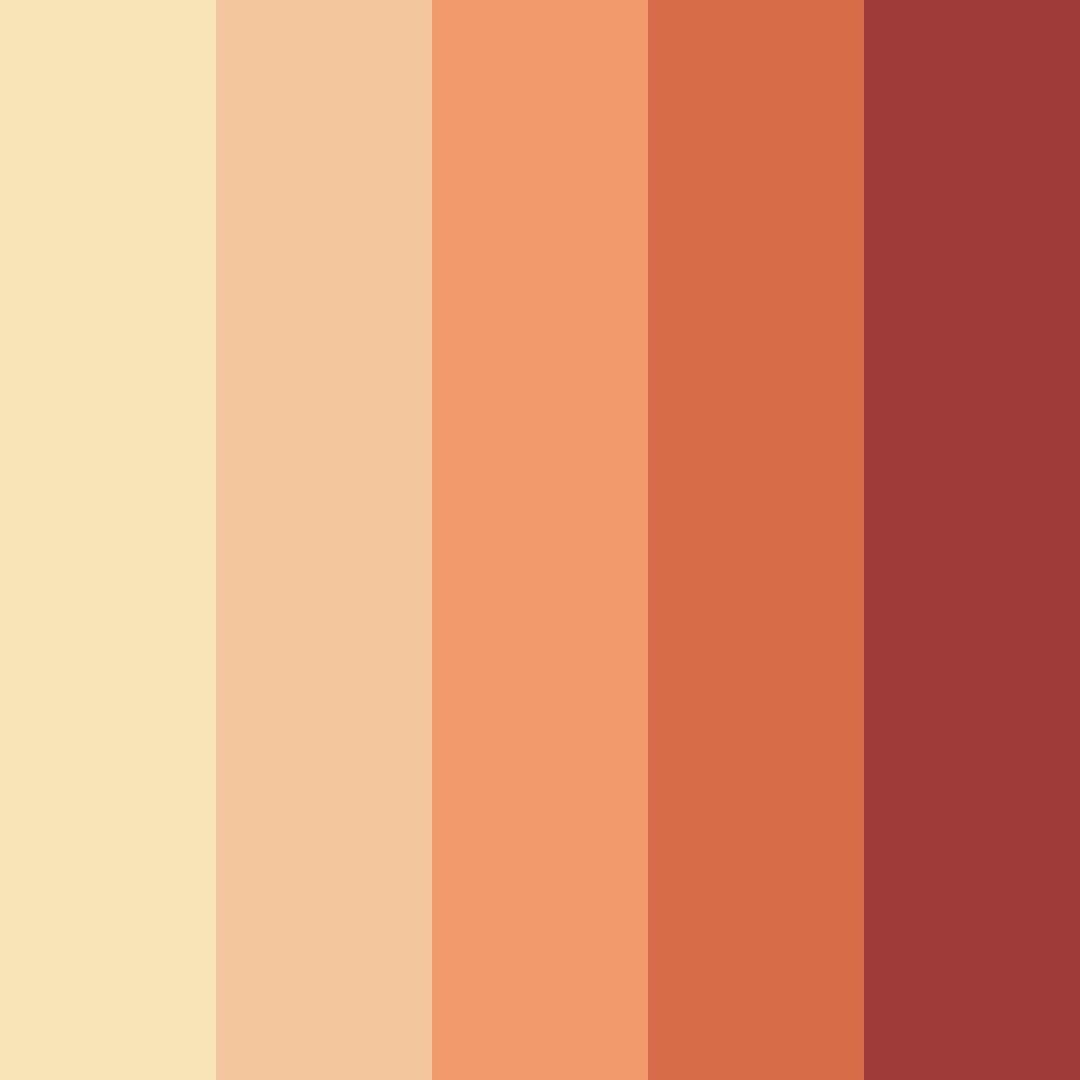 Download warm coral color palette PNG image (square)