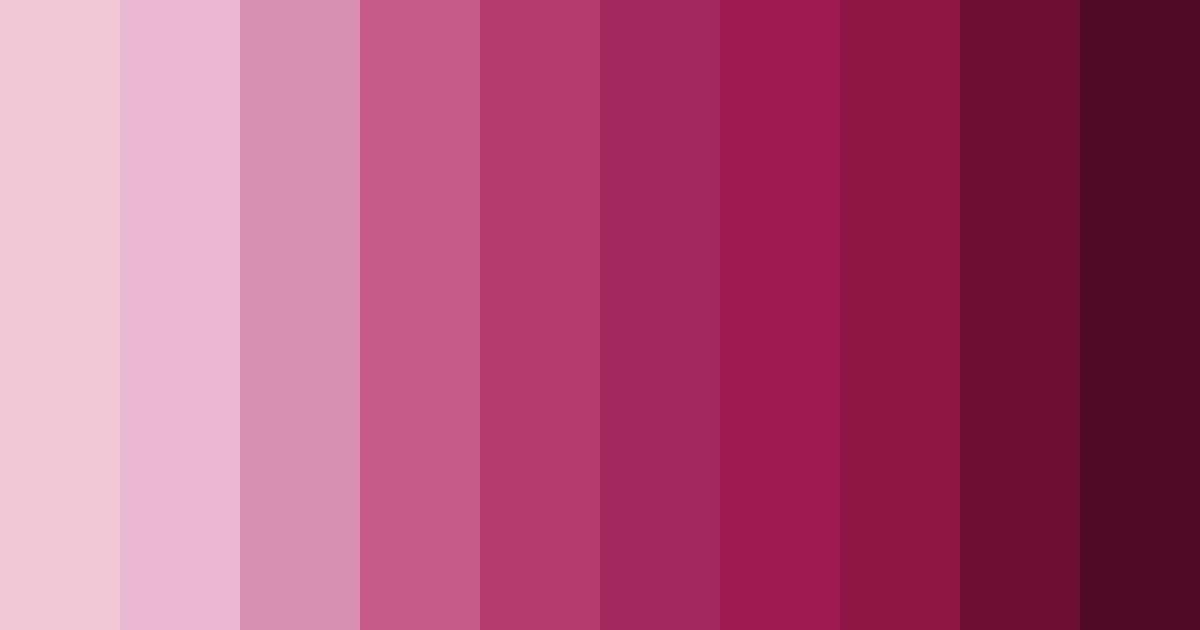 Download shades of magenta color palette PNG image (landscape)