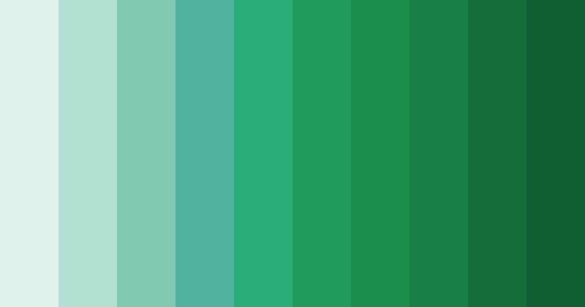Download shades of teal green color palette PNG image (landscape)