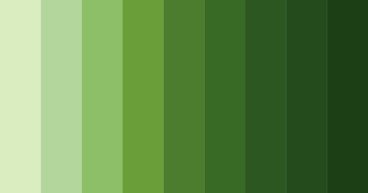 Download shades of yellow green color palette PNG image (landscape)