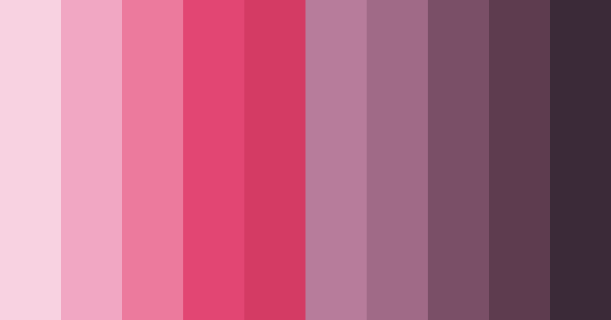 Download pink glamour color palette PNG image (landscape)