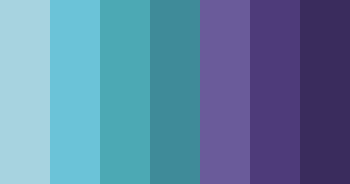 Download shades of blue green purple color palette PNG image (landscape)
