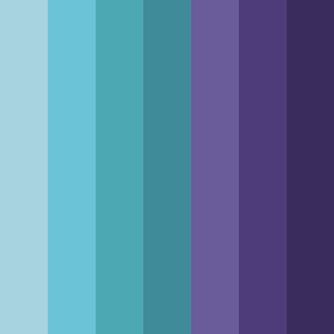 Download shades of blue green purple color palette PNG image (square)