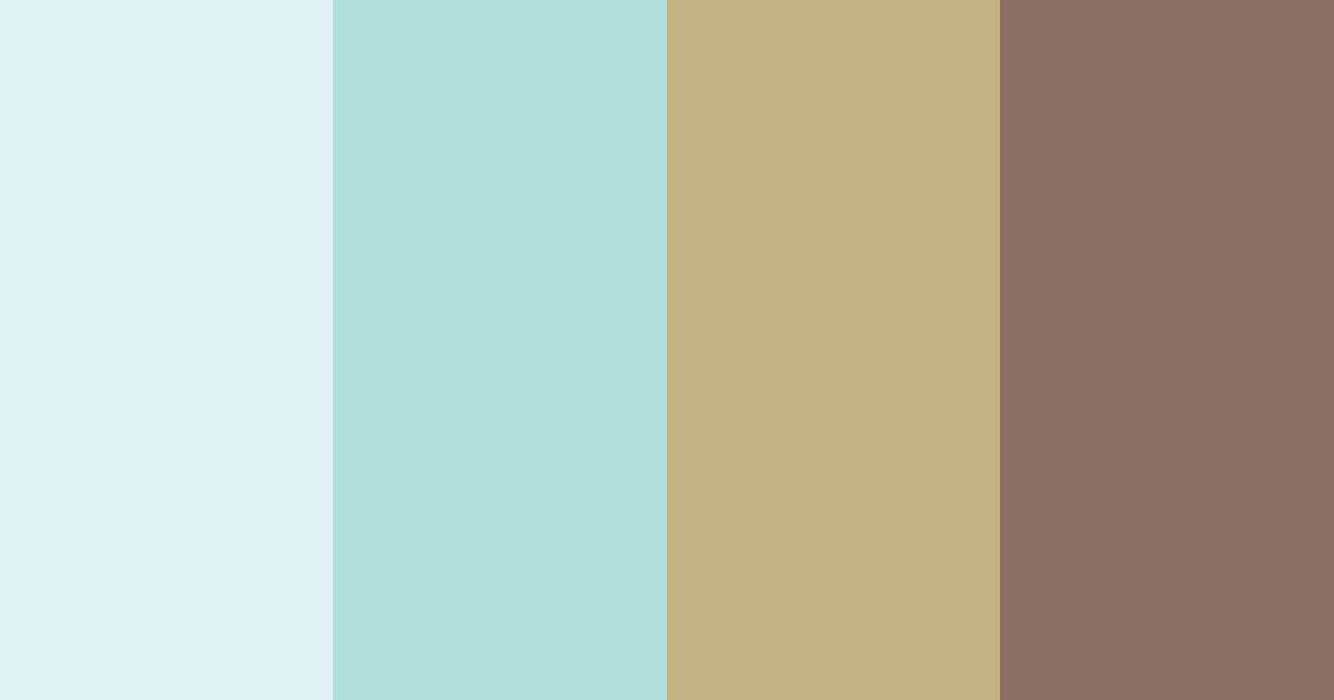 Download teal and sand beige color palette PNG image (landscape)