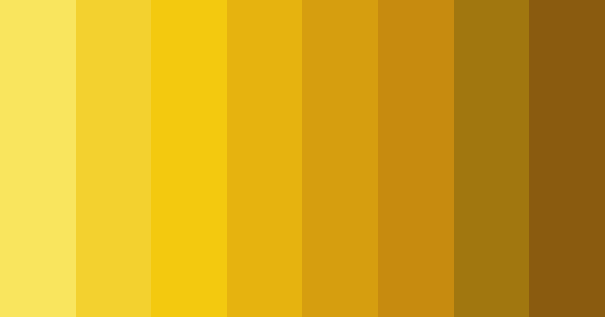 Download golden sunshine color palette PNG image (landscape)