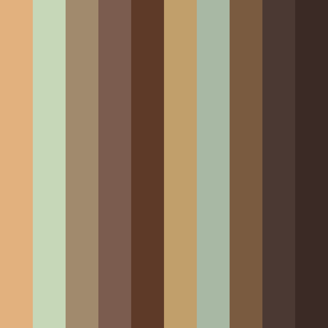Download copper and sage color palette PNG image (square)