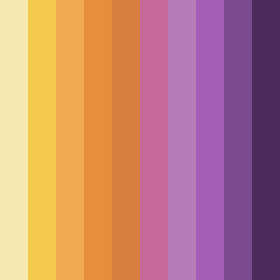 Download ethereal sunrise color palette PNG image (square)