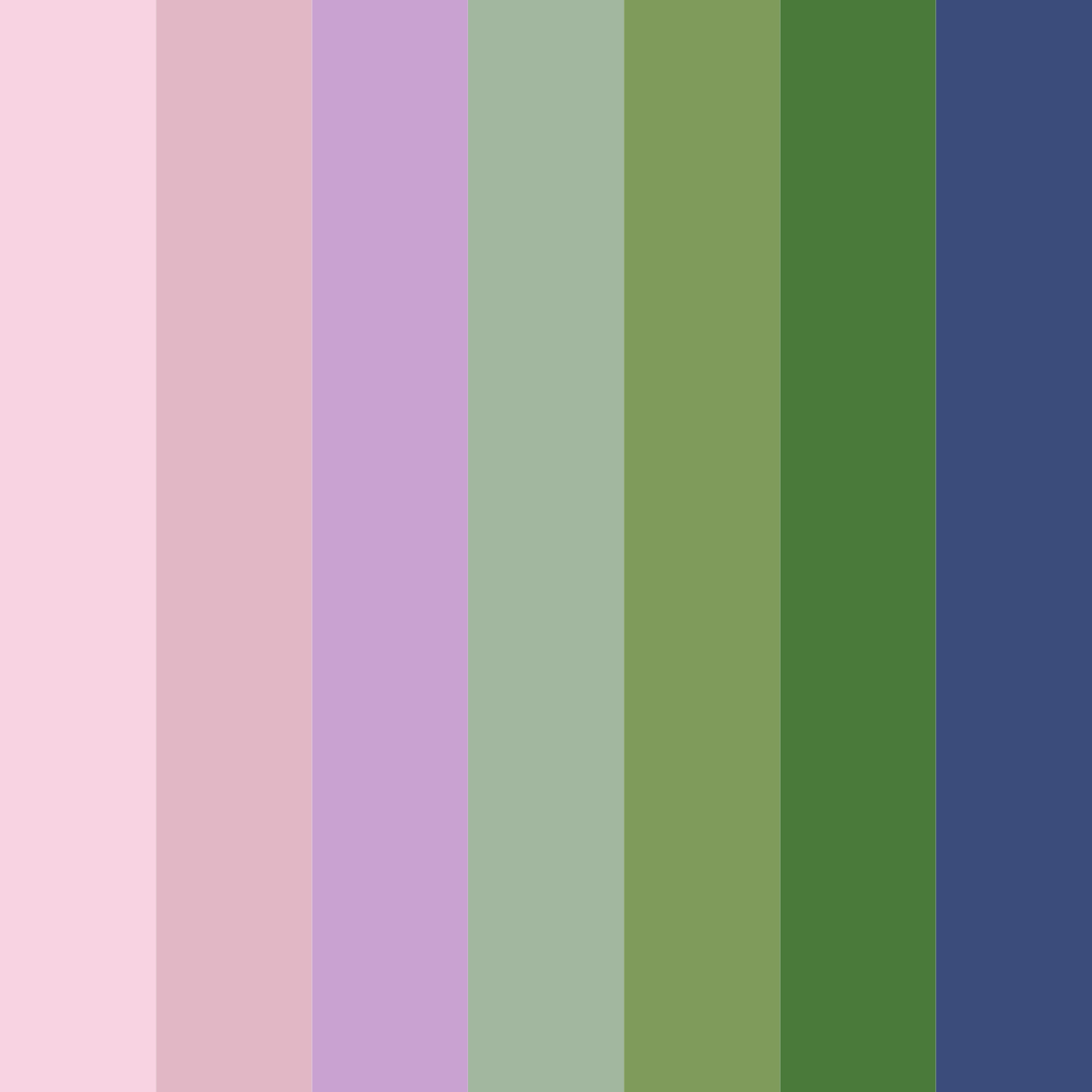 Download whimsical garden color palette PNG image (square)