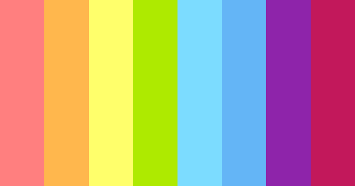 Download joyful spectrum color palette PNG image (landscape)