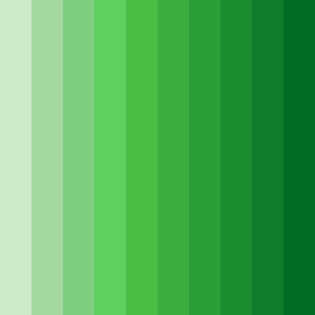 Download green leaves color palette PNG image (square)