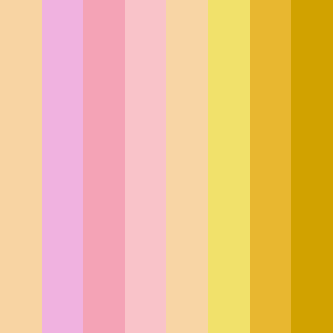 Download pink fluttershy color palette PNG image (square)