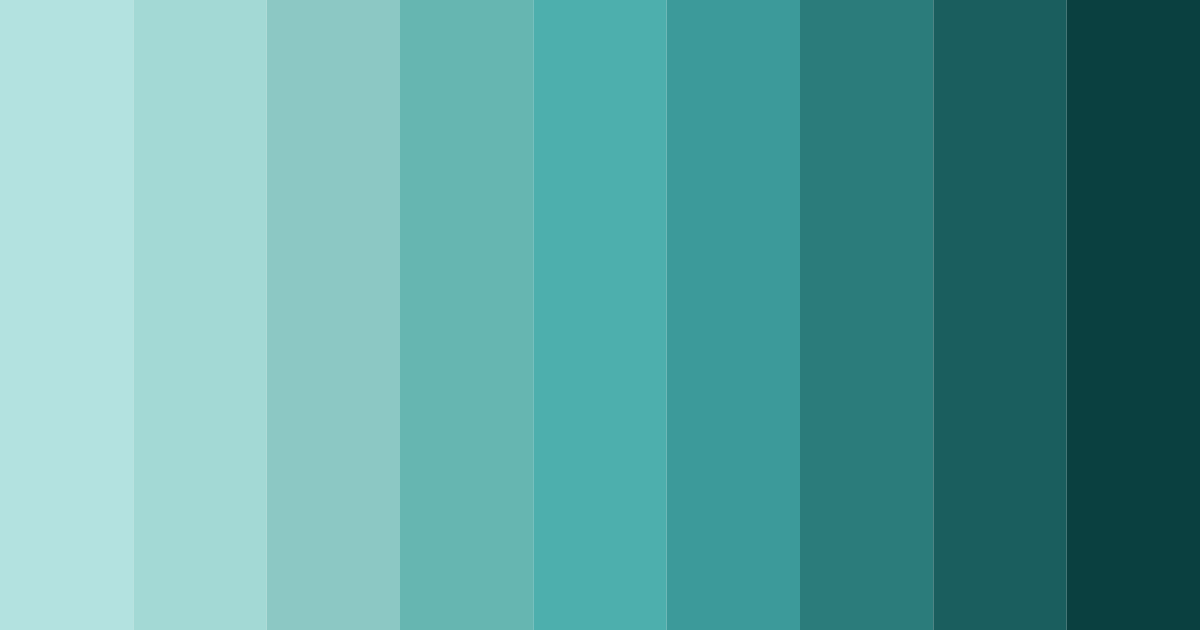 Download teal ocean color palette PNG image (landscape)