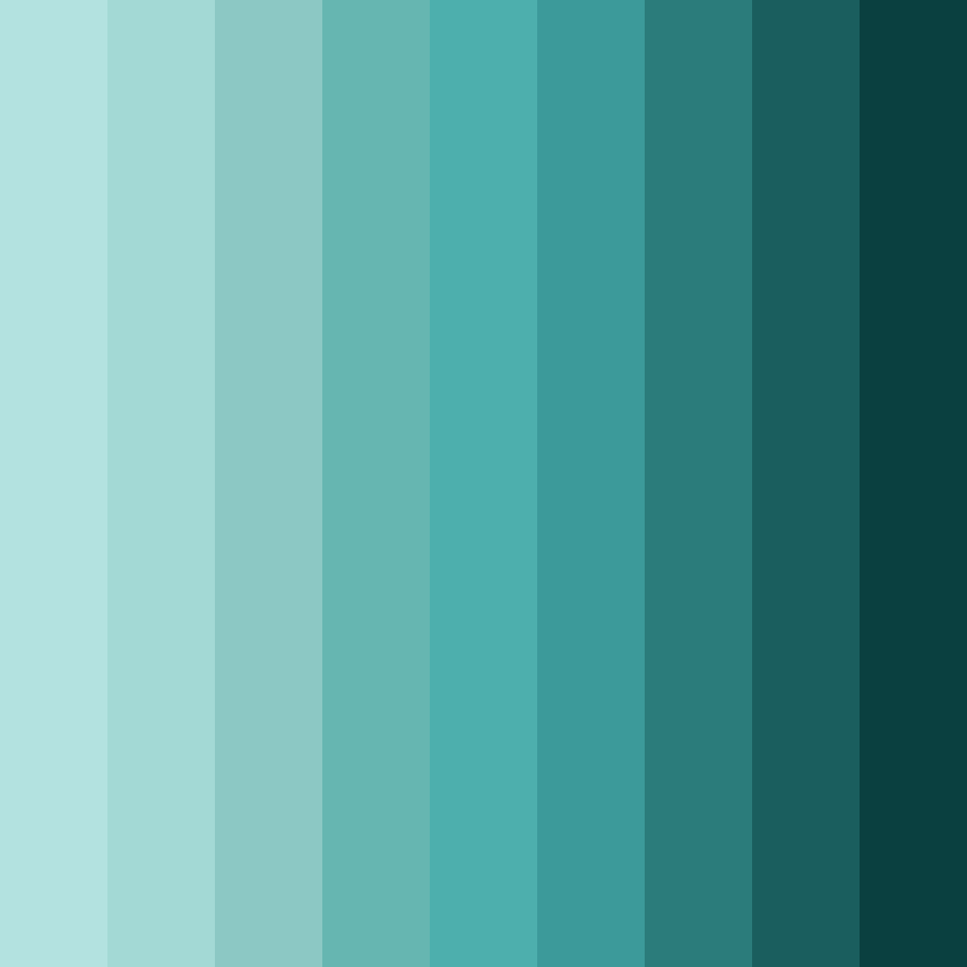 Download teal ocean color palette PNG image (square)