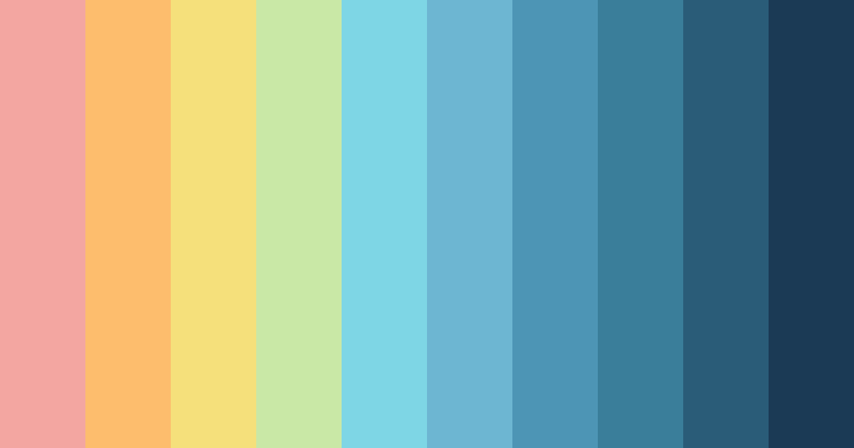 Download ocean sunset color palette PNG image (landscape)