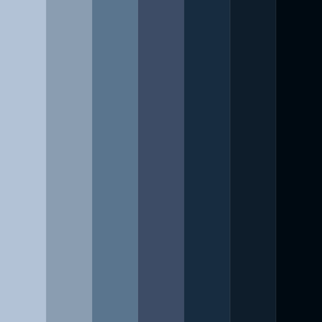 Download dark blue nocturne color palette PNG image (square)