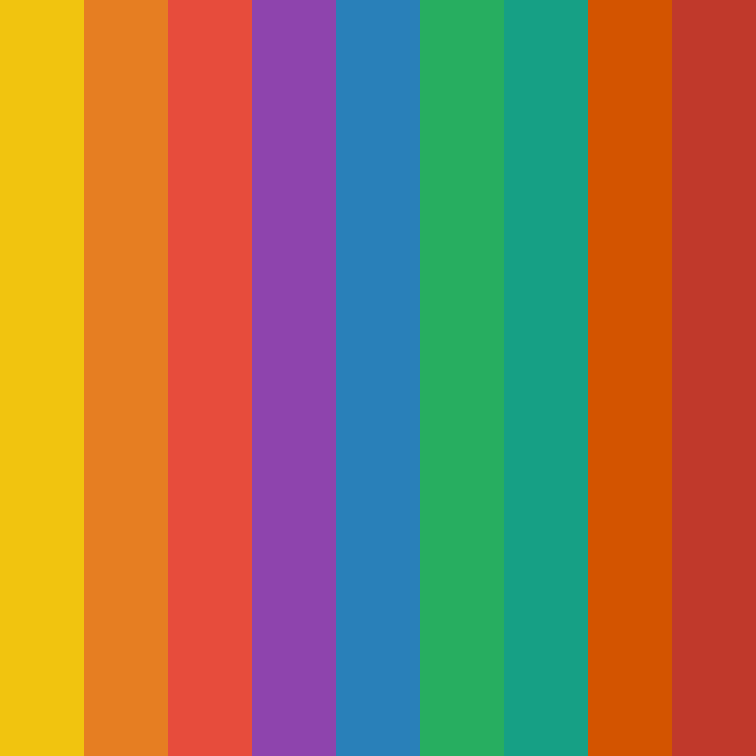Download vibrant depths color palette PNG image (square)