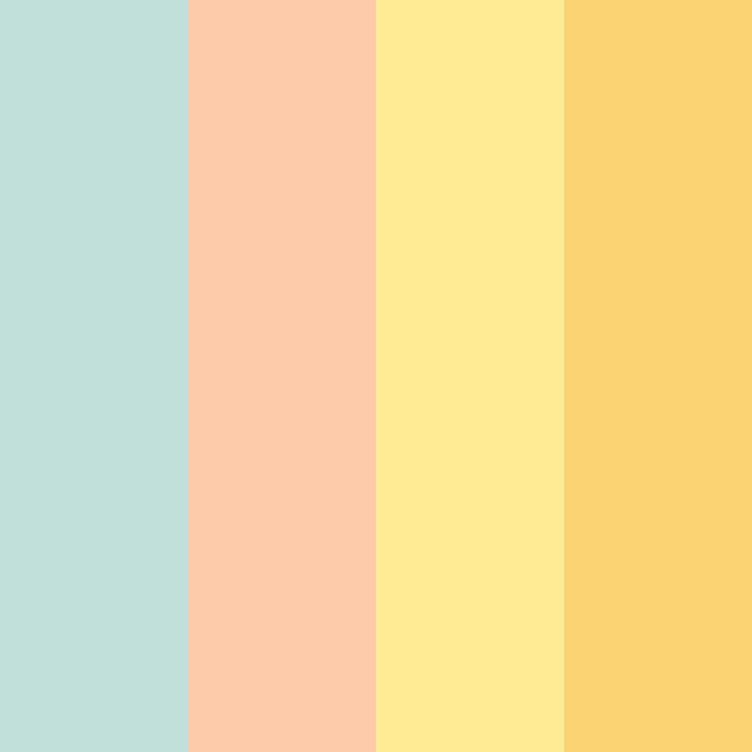 Download sunset ombre color palette PNG image (square)