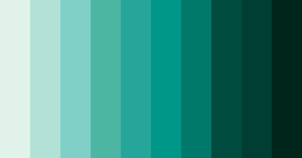 Download emerald serenity color palette PNG image (landscape)