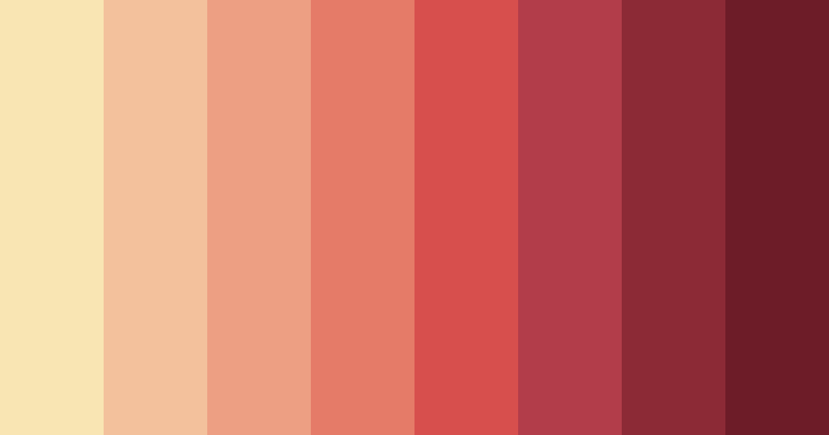 Download red sunset color palette PNG image (landscape)