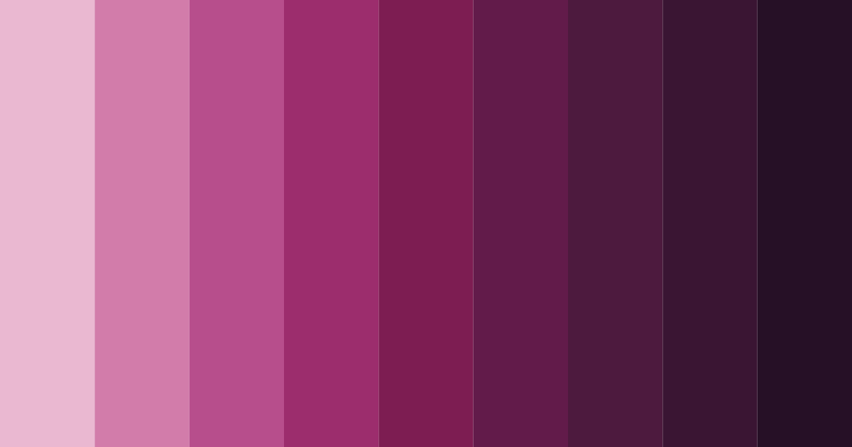 Download red violet shades color palette PNG image (landscape)