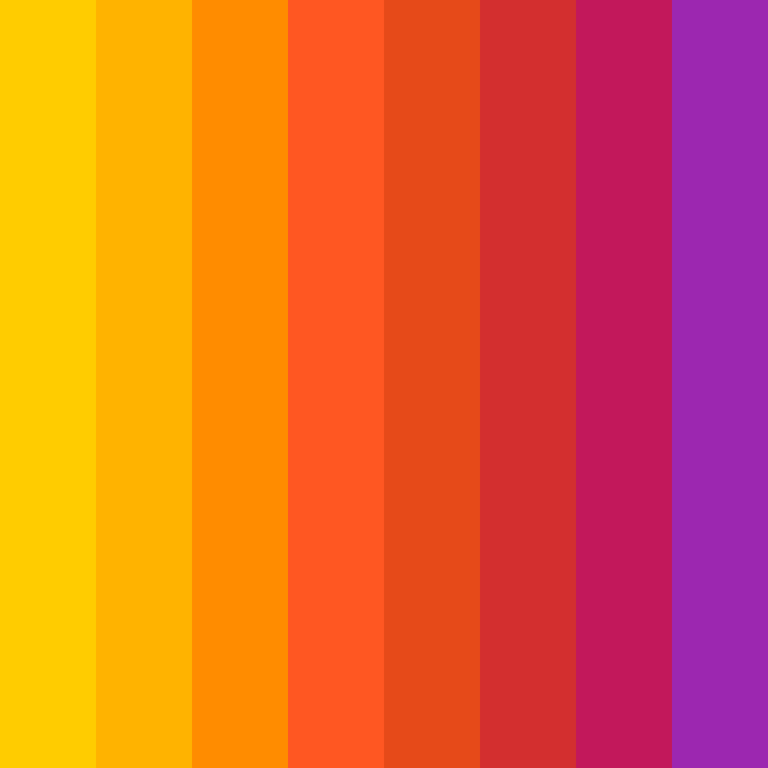 Download sunset blaze color palette PNG image (square)